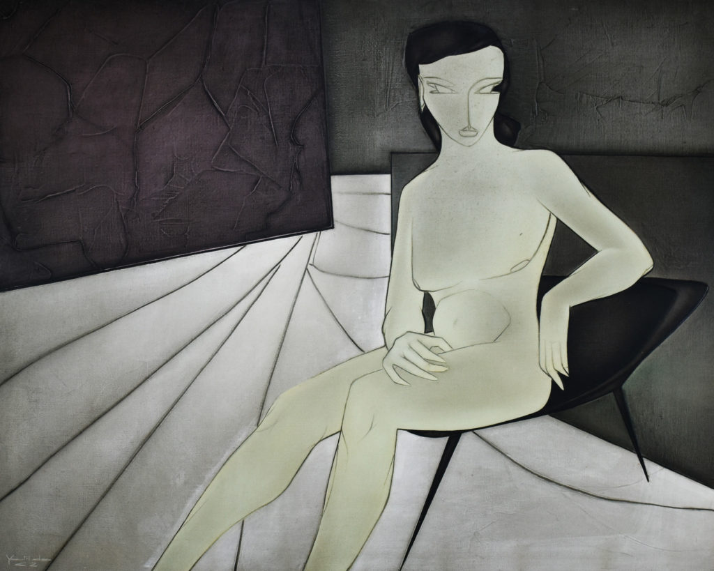 An abstract female nude by Georges Yatridès