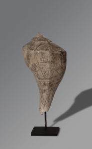 A shell engraved symbols associated with warfare among ancient Mississippian cultures