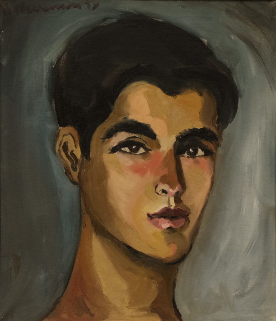 A painting of a young Hispanic man by Harold Stevenson