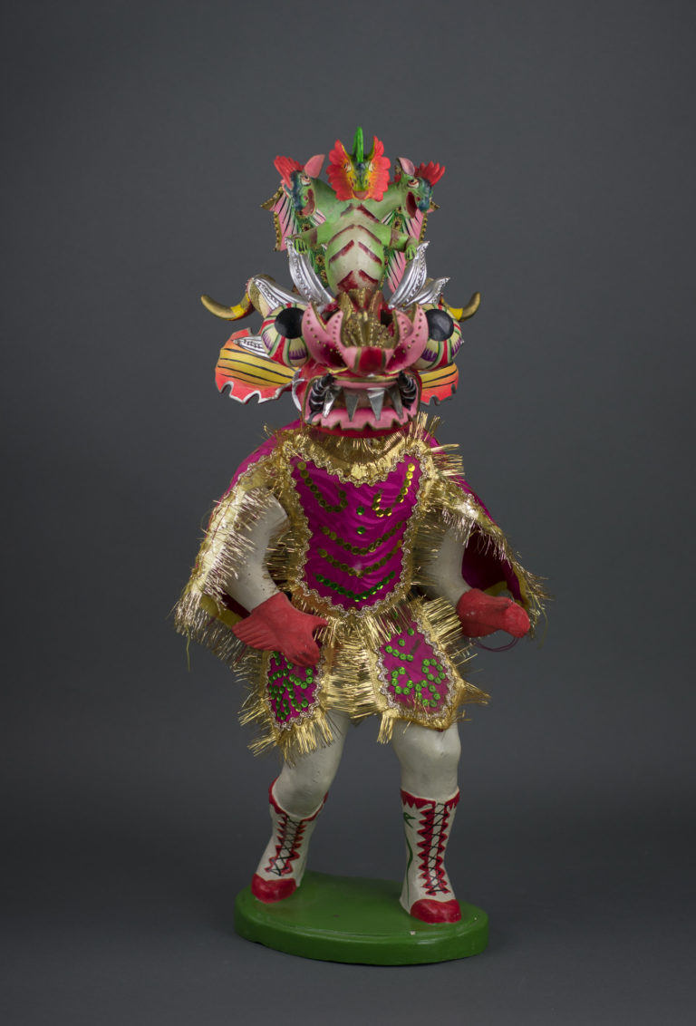 Masked Dancer Figure, 20th century. Tilcajete, Oaxaca (Mexico).