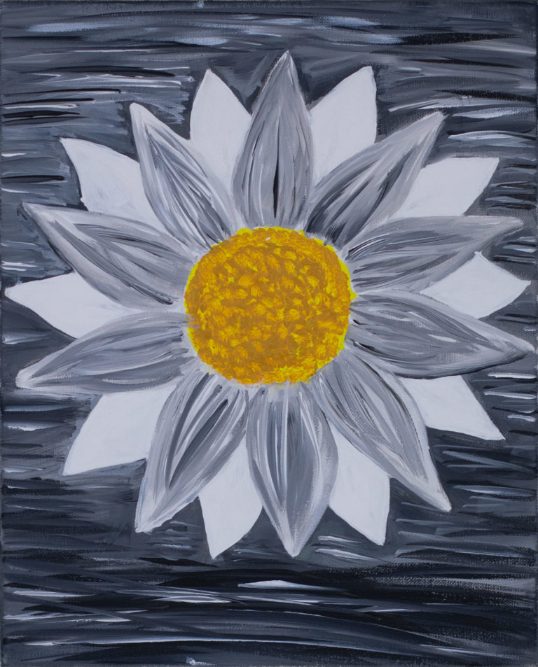 Lonesome Flower by Alissa Ferrell. Third place, two-dimensional, ages 16 to 19.  NFS.